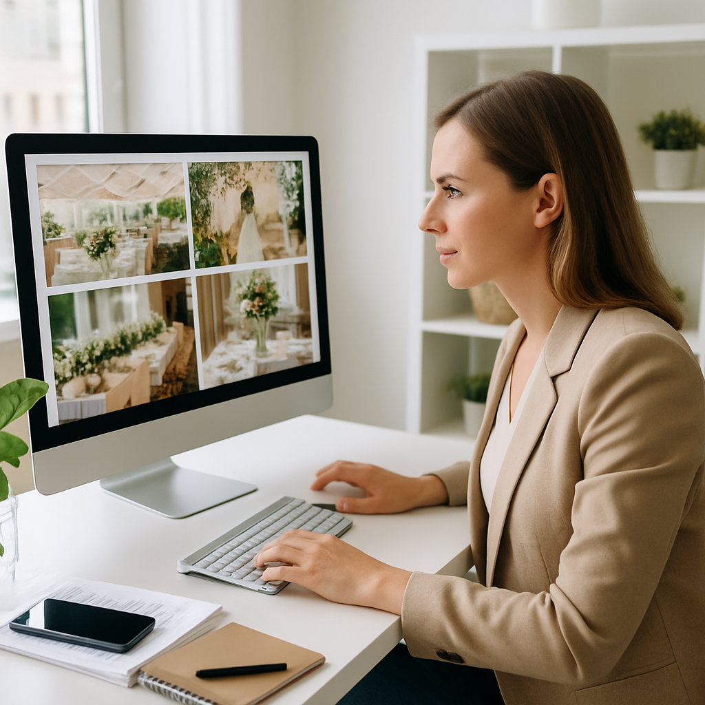 professionnelle mettant à jour un site web
