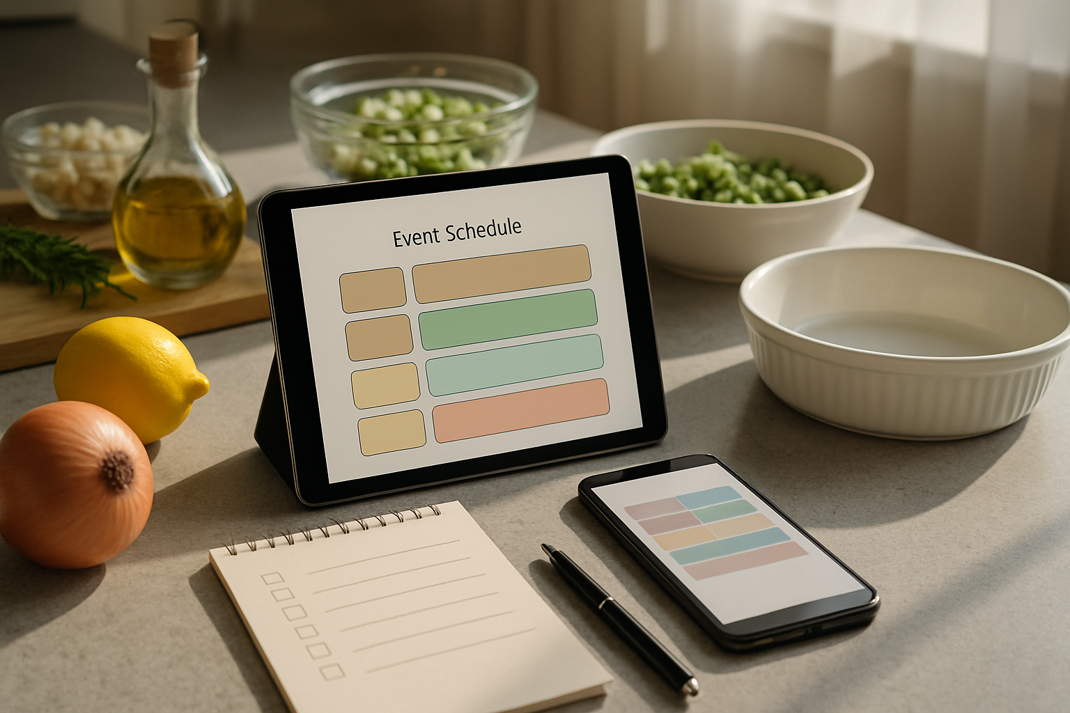 Planning serein sur tablette